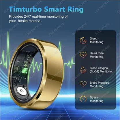 2025 Smart Ring: Blutdruck-, Herzfrequenz- & Schlaf-Monitoring | IP68 + 5ATM Wasserdicht | Multisport-Modus für Damen & Herren.